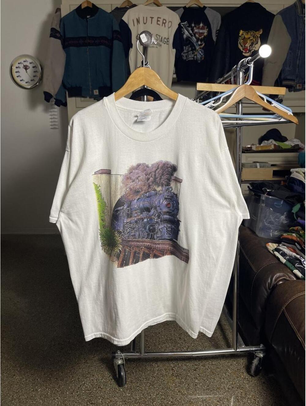 Vintage 90s Train T Shirt